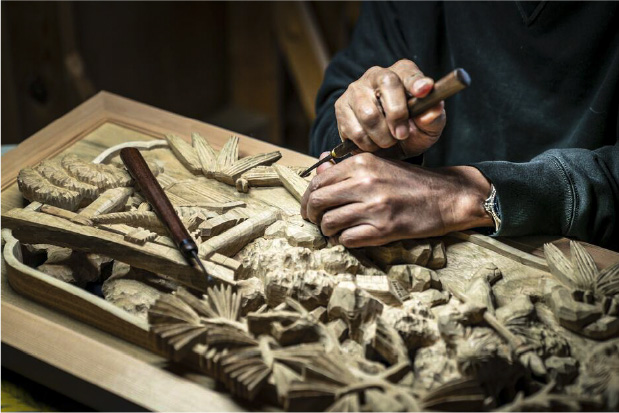 Sculptures sur bois d'Inami